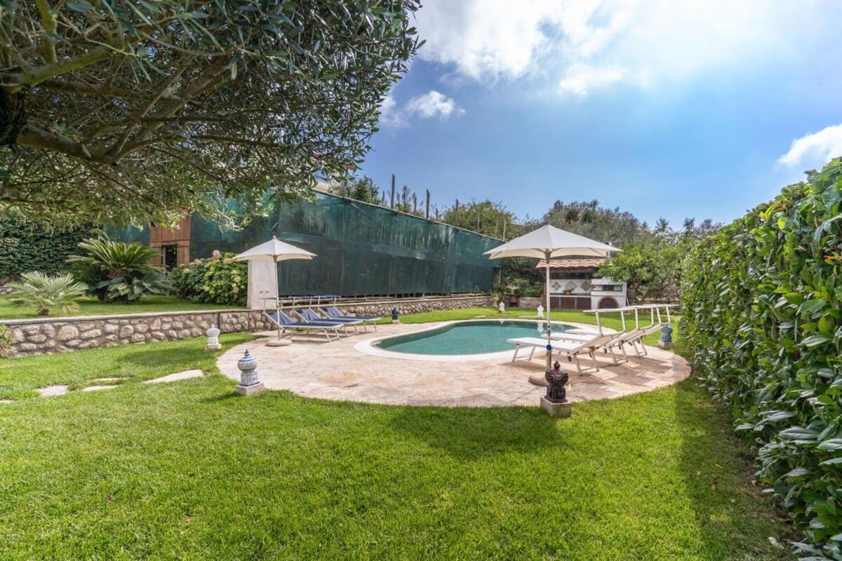 Villa Mimosa Rustic Elegance Views & Pool Massa Lubrense Exterior foto